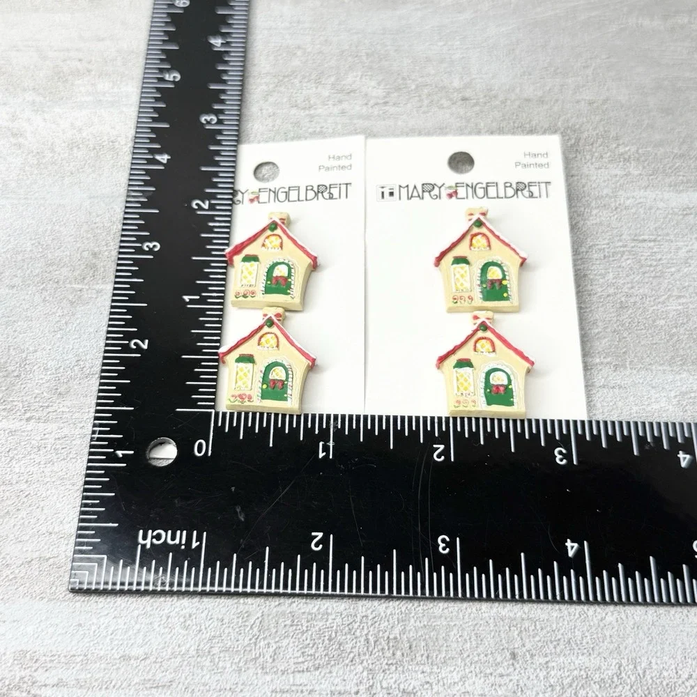 VTG Mary Engelbreit Hand Painted Christmas Cottage House 1
